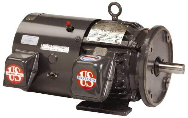 US Motors - 2 hp, TEFC Enclosure, No Thermal Protection, 1,735 RPM, 230/460 Volt, 60 Hz, Three Phase Premium Efficient Motor - Size 145 Frame, Rigid Mount, 1 Speed, Ball Bearings, 5.5/2.8 Full Load Amps, F Class Insulation, Reversible - Strong Tooling