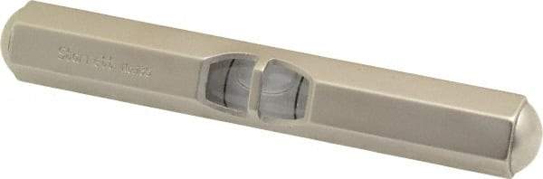 Starrett - 3-1/2 Inch Long, Horizontal, Tubular and Pocket Level - Satin Nickel-Plated, 1 Vial - Strong Tooling