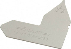 Starrett - 1/32 Inch Radius Gage - Satin Chrome Finish, Stainless Steel - Strong Tooling