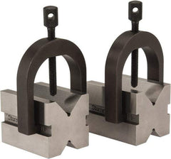 Starrett - 17/32 to 1" Capacity, 90° Angle, Hardened Steel V-Block - 1-5/8" Long x 1-1/4" Wide x 1-1/4" High, Sold as 2 Block Set - Strong Tooling