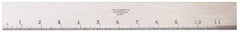 Starrett - 12 Inch Long x 1-13/32 Inch Wide x 11/64 Inch Thick, Beveled Edge Straightedge - 0.0002 Inch Edge Flatness, Steel, 0.0004 Inch Parallelism - Strong Tooling