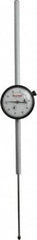 Starrett - 4" Range, 0-100 Dial Reading, 0.001" Graduation Dial Drop Indicator - 2-1/4" Dial, 0.1" Range per Revolution, Revolution Counter - Strong Tooling