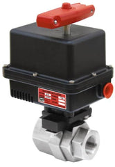 Gemini Valve - 3/8" Pipe, 720 psi WOG Rating Stainless Steel Electric Actuated Ball Valve - Reinforced PTFE Seal, Full Port, Threaded (NPT) End Connection - Strong Tooling