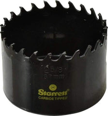 Starrett - 2-5/8" Diam, 1-5/8" Cutting Depth, Hole Saw - Carbide-Tipped Saw, Toothed Edge - Strong Tooling