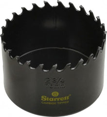 Starrett - 2-3/4" Diam, 1-5/8" Cutting Depth, Hole Saw - Carbide-Tipped Saw, Toothed Edge - Strong Tooling