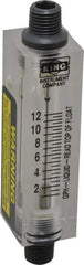 King - 1/4" FNPT Port Block Style, Inline Flowmeter - 100 Max psi, 12 GPH, Acrylic - Strong Tooling