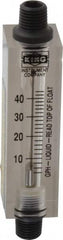 King - 1/4" FNPT Port Block Style, Inline Flowmeter - 100 Max psi, 44 GPH, Acrylic - Strong Tooling