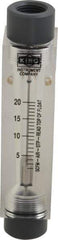 King - 1/2" FNPT Port Block Style, Inline Flowmeter - 125 Max psi, 20 SCFM, Acrylic - Strong Tooling