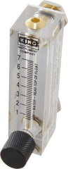 King - 1/4" F Port Block Style Panel Mount Flowmeter - 100 Max psi, 7 GPH, Acrylic - Strong Tooling