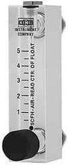 King - 1" M Port Block Style, Panel Mount Flowmeter - 125 Max psi, 60 SCFM, Acrylic - Strong Tooling