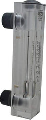 King - 1" M Port Block Style Panel Mount Flowmeter - 100 Max psi, 20 GPM, Acrylic - Strong Tooling