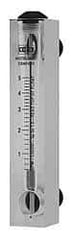 King - 1/2" F Port Block Style, Panel Mount Flowmeter - 125 Max psi, 8.2 SCFM, Acrylic - Strong Tooling