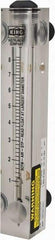 King - 1/2" M Port Block Style, Panel Mount Flowmeter - 125 Max psi, 8.2 SCFM, Acrylic - Strong Tooling