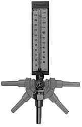 WGTC - 50 to 400°F, Industrial Thermometer with Lagging Thermowell - 3-1/2 Inch Stem Length, 1-1/4 to 18 Inch Thread - Strong Tooling