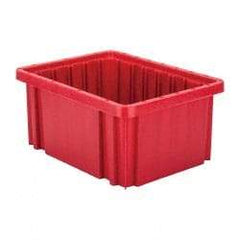 Quantum Storage - 50 Lb Load Capacity Red Polypropylene Dividable Container - Stacking, 10.9" Long x 8.3" Wide x 5" High - Strong Tooling