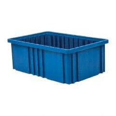 Quantum Storage - 75 Lb Load Capacity Blue Polypropylene Dividable Container - Stacking, 16-1/2" Long x 10.9" Wide x 6" High - Strong Tooling