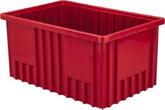 Quantum Storage - 75 Lb Load Capacity Red Polypropylene Dividable Container - Stacking, 16-1/2" Long x 10.9" Wide x 8" High - Strong Tooling