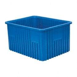 Quantum Storage - 100 Lb Load Capacity Blue Polypropylene Dividable Container - Stacking, 22-1/2" Long x 17-1/2" Wide x 12" High - Strong Tooling