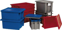 Quantum Storage - 75 Lb Load Capacity Red Polyethylene Tote Container - Stacking, Nesting, 19-1/2" Long x 15-1/2" Wide x 13" High - Strong Tooling