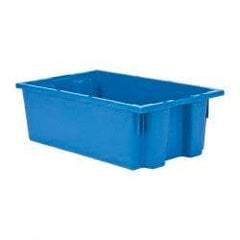 Quantum Storage - 75 Lb Load Capacity Blue Polyethylene Tote Container - Stacking, Nesting, 18" Long x 11" Wide x 6" High - Strong Tooling