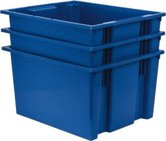 Quantum Storage - 100 Lb Load Capacity Blue Polyethylene Tote Container - Stacking, Nesting, 23-1/2" Long x 19-1/2" Wide x 13" High - Strong Tooling