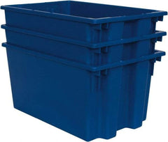 Quantum Storage - 100 Lb Load Capacity Blue Polyethylene Tote Container - Stacking, Nesting, 23-1/2" Long x 15-1/2" Wide x 12" High - Strong Tooling