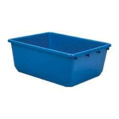 Quantum Storage - 100 Lb Load Capacity Blue Polypropylene Tote Container - Nesting, 24-1/2" Long x 19" Wide x 9-1/2" High - Strong Tooling