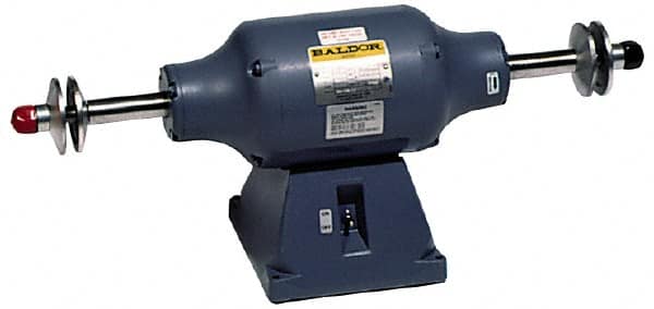 Baldor - 8" Wheel Diam x 1-1/4" Wheel Width, 3/4 hp Buffer - 3/4" Arbor Hole Diam, 1 Phase, 1,800 Max RPM, 115/230 Volts - Strong Tooling