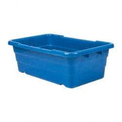 Quantum Storage - 100 Lb Load Capacity Blue Polypropylene Cross-Stack Container - Stacking, 25.1" Long x 16" Wide x 8-1/2" High - Strong Tooling