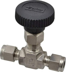 Parker - 5,000 Max psi, 1/4" Pipe, 316 Grade Stainless Steel, Inline Instrumentation Needle Valve - Strong Tooling