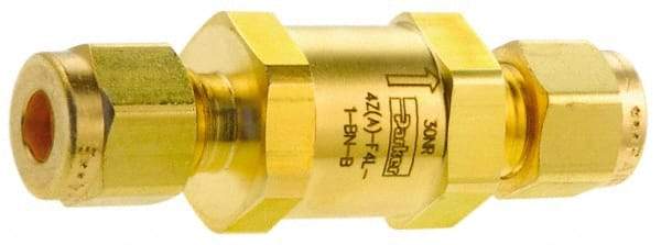 Parker - 3,000 Max psi, 1/8" Pipe, Brass Instrumentation Filter - Micro Rating 1, Viton Seal - Strong Tooling