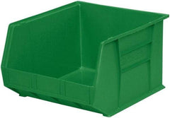 Akro-Mils - 75 Lb. Load Capacity, 18" Deep, Green Polymer Hopper Stacking Bin - 11" High x 16-1/2" Wide x 18" Long - Strong Tooling