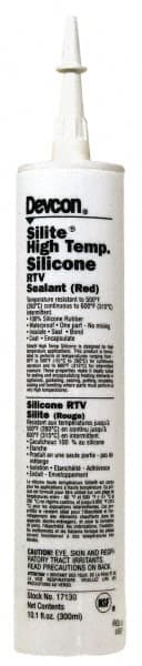 Devcon - 10.3 oz Cartridge Red RTV Silicone Joint Sealant - 500°F Max Operating Temp - Strong Tooling