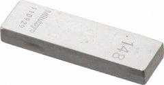 Mitutoyo - 0.148" Rectangular Steel Gage Block - Accuracy Grade 0, Includes Certificate of Inspection - Strong Tooling