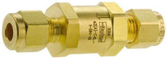 Parker - 3/4" Brass Check Valve - Inline, Comp x Comp, 3,000 WOG - Strong Tooling