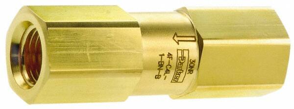 Parker - 3/4" Brass Check Valve - Inline, FNPT x FNPT, 3,000 WOG - Strong Tooling