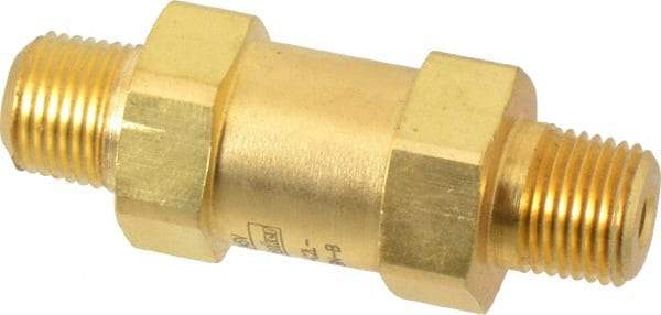 Parker - 1/8" Brass Check Valve - Inline, MNPT x MNPT, 3,000 WOG - Strong Tooling