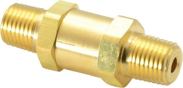 Parker - 1/4" Brass Check Valve - Inline, MNPT x MNPT, 3,000 WOG - Strong Tooling