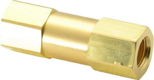 Parker - 3/8" Brass Check Valve - Inline, FNPT x FNPT, 3,000 WOG - Strong Tooling