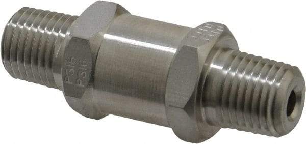 Parker - 1/4" Stainless Steel Check Valve - Inline, MNPT x MNPT, 6,000 WOG - Strong Tooling