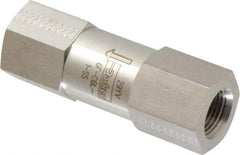 Parker - 3/8" Stainless Steel Check Valve - Inline, FNPT x FNPT, 6,000 WOG - Strong Tooling