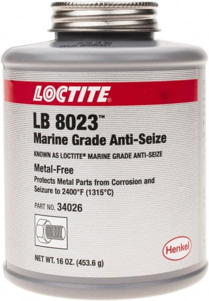 Loctite - 16 oz Brush Top Anti-Seize Anti-Seize Lubricant - Calcium Sulfonate, 2,400°F - Strong Tooling