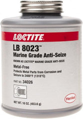 Loctite - 16 oz Brush Top Anti-Seize Anti-Seize Lubricant - Calcium Sulfonate, 2,400°F - Strong Tooling