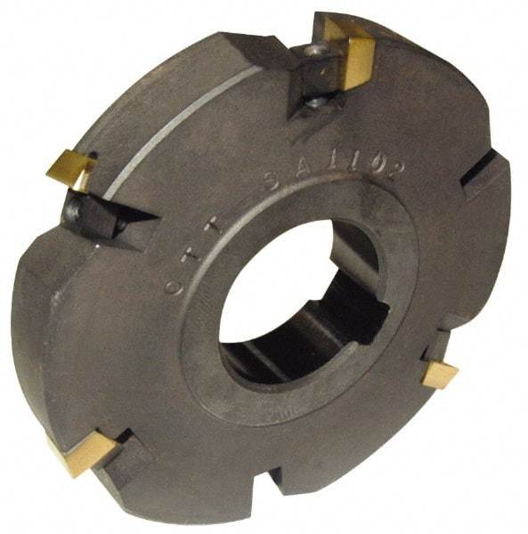 Cutting Tool Technologies - Arbor Hole Connection, 3/4" Cutting Width, 2.03" Depth of Cut, 6" Cutter Diam, 1-1/4" Hole Diam, 7 Tooth Indexable Slotting Cutter - DASC Toolholder, 1500 Insert, Neutral Cutting Direction - Strong Tooling