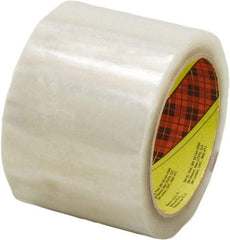 3M - 72mm x 914m Clear Rubber Adhesive Sealing Tape - Polypropylene Film Backing, 1.9 mil Thick, 22 Lb Tensile Strength, Series 371 - Strong Tooling