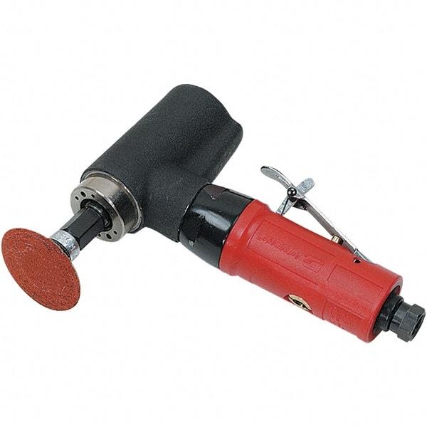 Autobrade Red - 2" Max Disc, 20,000 RPM, Pneumatic Handheld Disc Sander - 22 CFM, 1/4 NPT Inlet, 0.5 hp, 90 psi - Strong Tooling