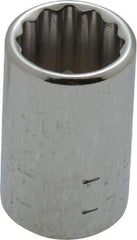 Blackhawk by Proto - 1/4" Drive, Standard Hand Socket - 12 Points, 7/8" OAL, Chrome Finish - Strong Tooling