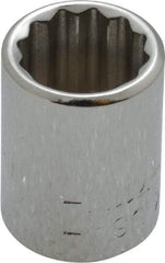 Blackhawk by Proto - 1/4" Drive, Standard Hand Socket - 12 Points, 7/8" OAL, Chrome Finish - Strong Tooling