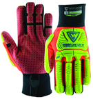 Synthetic Red Reinforced Dotted Double Palm Gloves X-Large - Strong Tooling