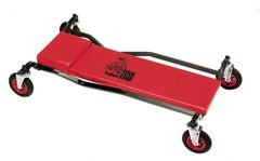 Whiteside - 360 Lb Capacity, 4 Wheel Heavy-Duty Creeper with Pneumatic Wheels - Steel, 40" Long x 7-7/8" High x 24" Wide - Strong Tooling